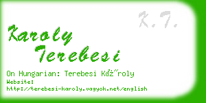 karoly terebesi business card